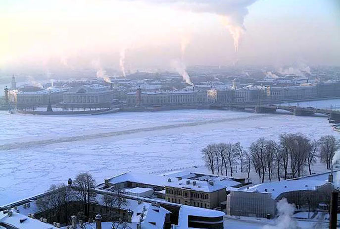 Санкт-Петербург. Васильевский остров. Стрелка и Биржевой мост