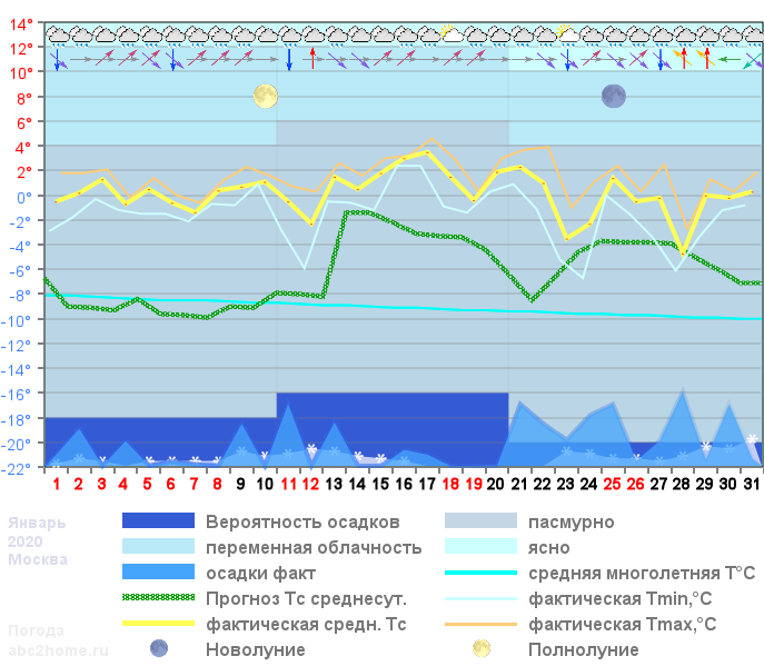 График температуры январь 2020, msk