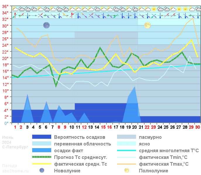 График температуры июнь 2024, spb
