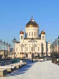 Зима в Москве. Храм Христа Спасителя