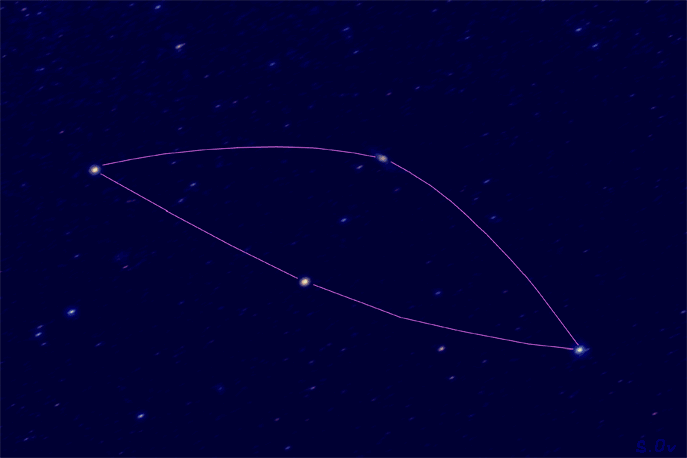 Астеризм НЛО (Летающая тарелка), созвездие Андромеда