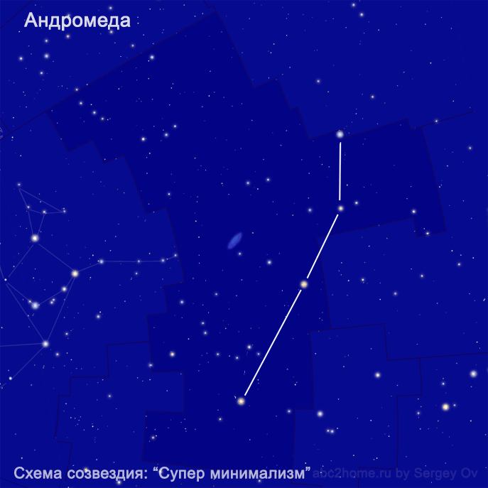 Схемы созвездия Андромеда, звезды созвездия Андромеды