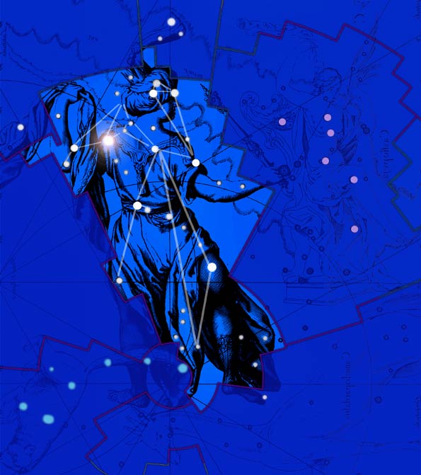 Созвездие Цефей, рисунок Гевелия и современные границы