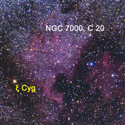 Туманность Северная Америка (NGC 7000, Колдуэлл 20, C 20)