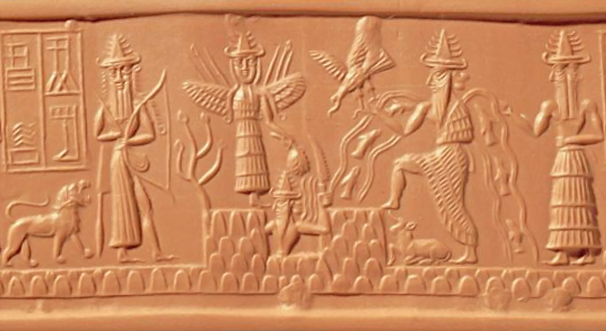 Fragment of a print of a stone seal with Capricorn