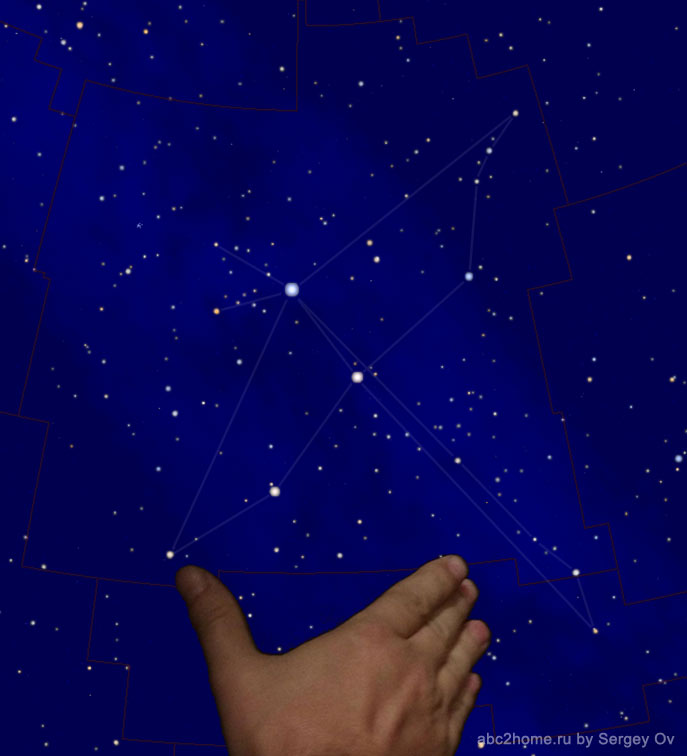 The angular size of the Cygnus constellation