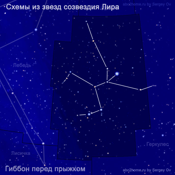 Схема созвездия Лира: Гиббон перед прыжком, схема С. Ов, рис. 8.Lyr