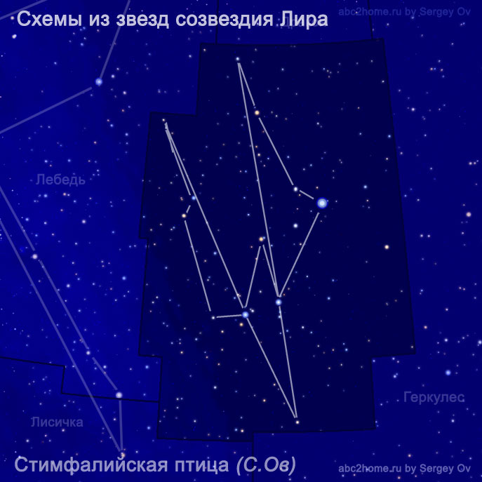 Схема созвездия Лира: Стимфалийская птица, схема С.Ов, рис. 8.3.Lyr