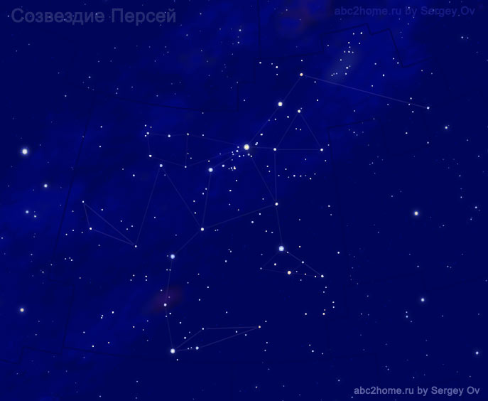 Perseus Constellation, Stars of the constellation Perseus