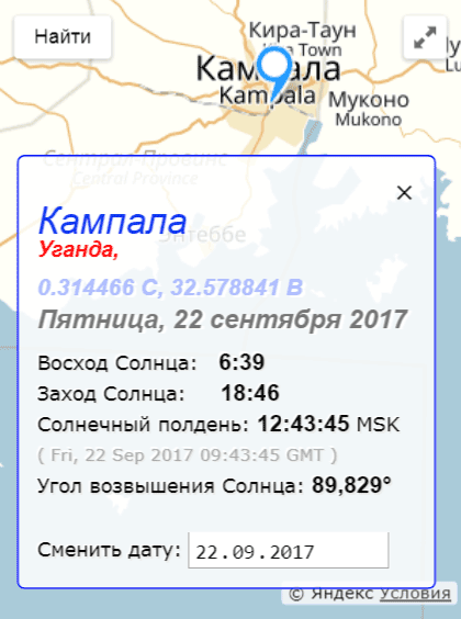 День Осеннего равноденствия в Кампале