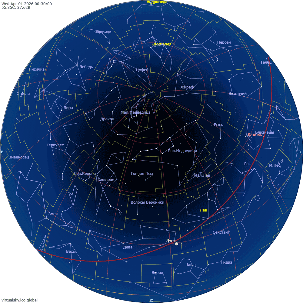 карта звездного неба