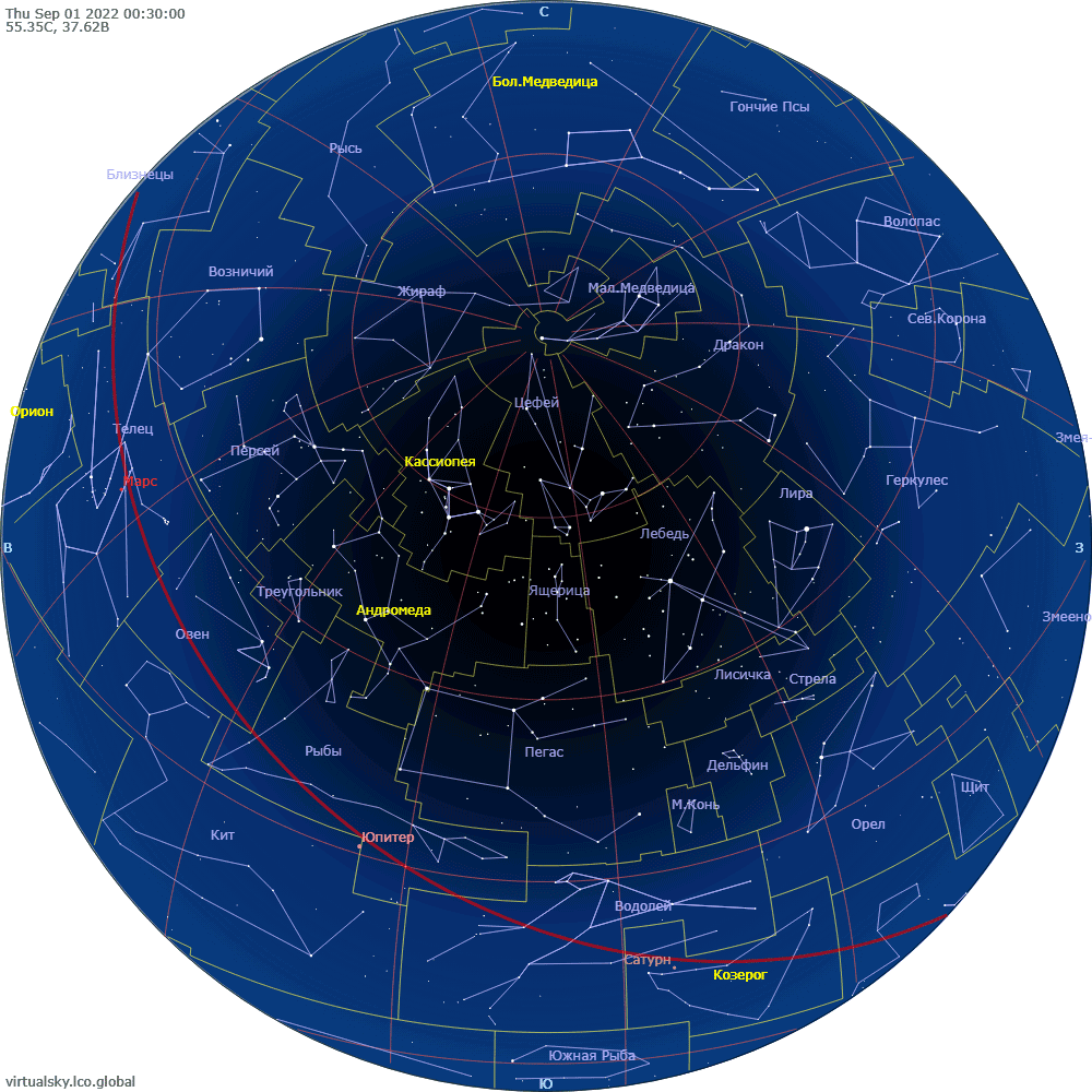 Звездное небо над Моской, 1 сентября 2022, big