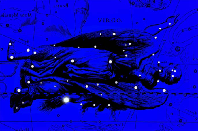 Созвездие Девы. Коллаж по атласу Яна Гевелия