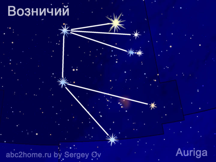 Созвездие Возничий Созвездие Возничий, рис. 1.Aur
