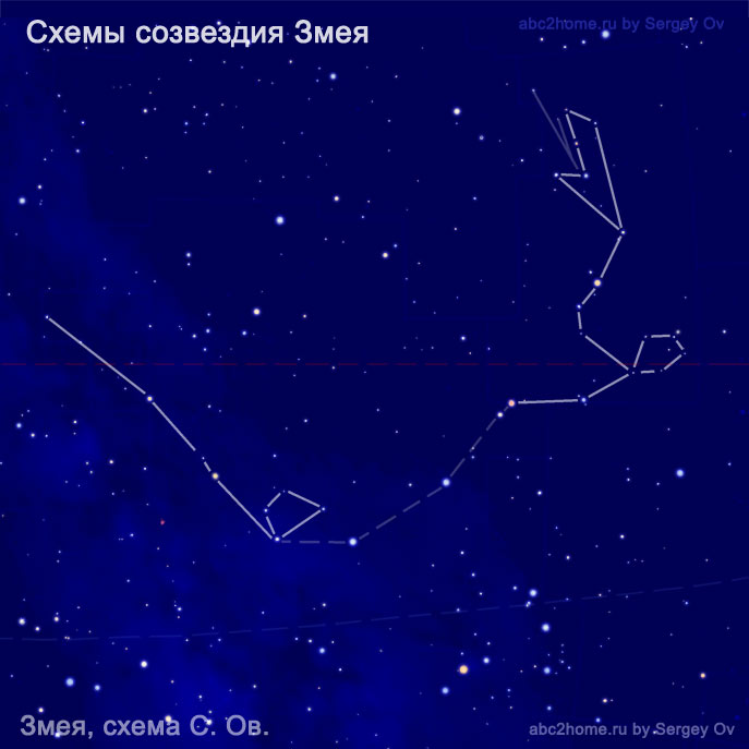 Схема созвездия Змея, автор Sergey Ov, рис. 6.Ser